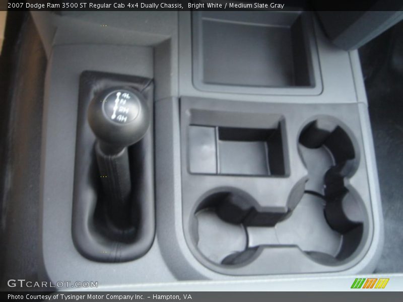 Bright White / Medium Slate Gray 2007 Dodge Ram 3500 ST Regular Cab 4x4 Dually Chassis