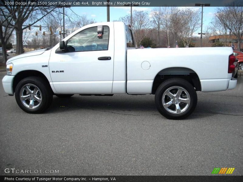 Bright White / Medium Slate Gray 2008 Dodge Ram 1500 Sport Regular Cab 4x4