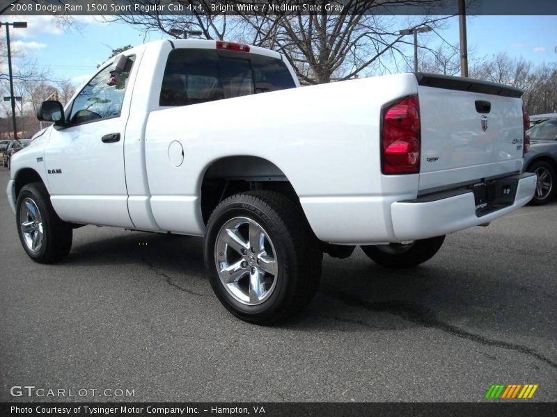 Bright White / Medium Slate Gray 2008 Dodge Ram 1500 Sport Regular Cab 4x4