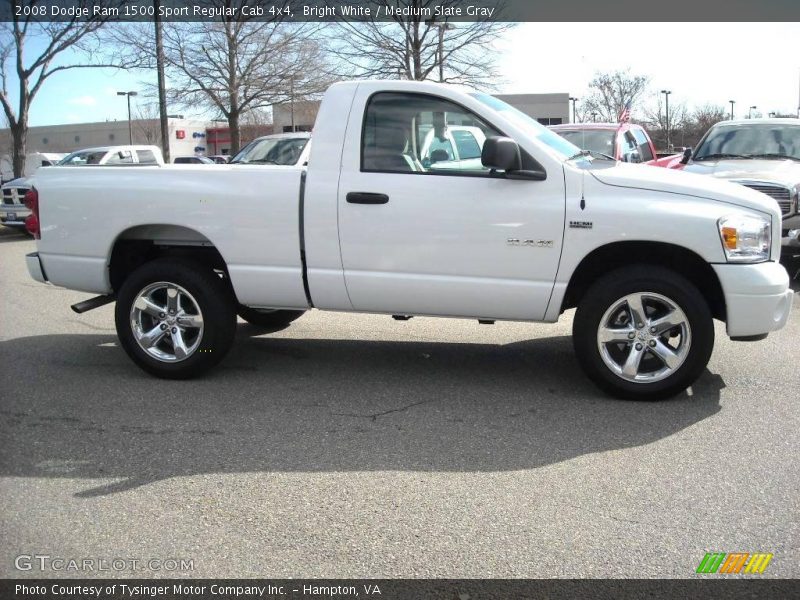 Bright White / Medium Slate Gray 2008 Dodge Ram 1500 Sport Regular Cab 4x4
