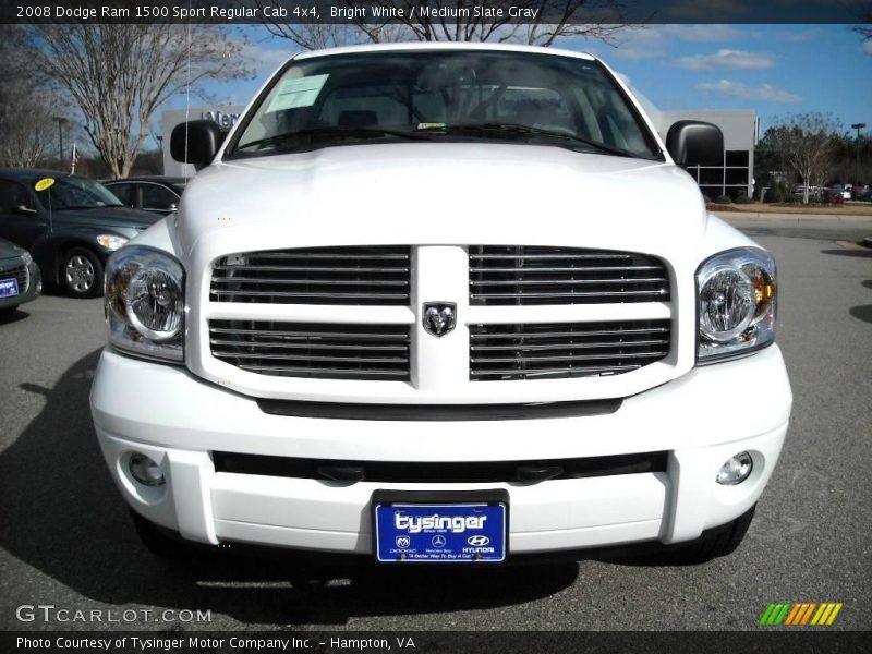 Bright White / Medium Slate Gray 2008 Dodge Ram 1500 Sport Regular Cab 4x4