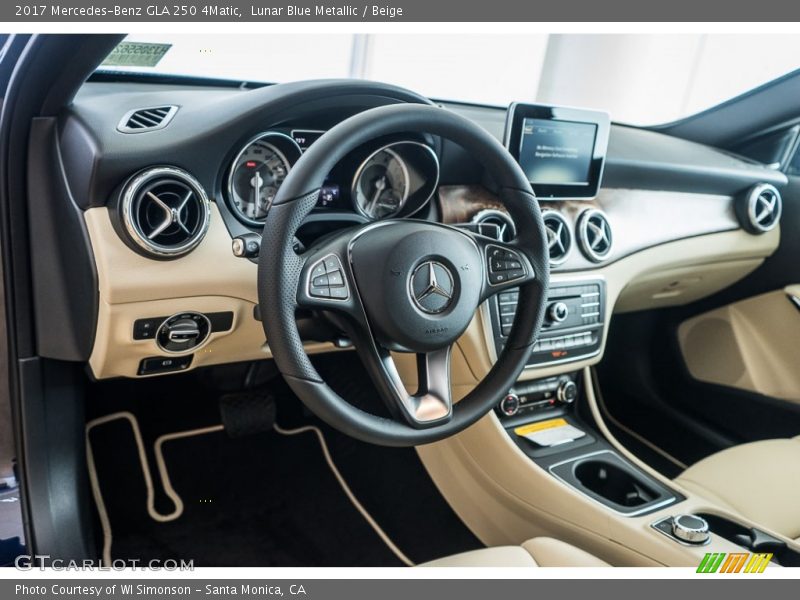 Lunar Blue Metallic / Beige 2017 Mercedes-Benz GLA 250 4Matic