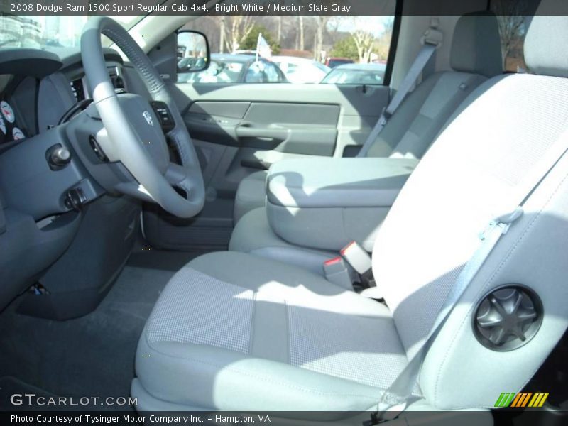 Bright White / Medium Slate Gray 2008 Dodge Ram 1500 Sport Regular Cab 4x4