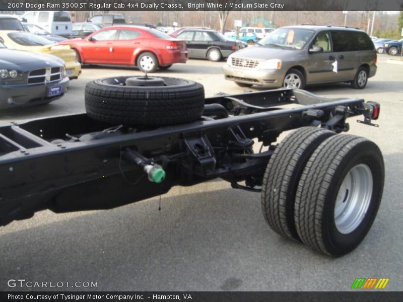 Bright White / Medium Slate Gray 2007 Dodge Ram 3500 ST Regular Cab 4x4 Dually Chassis