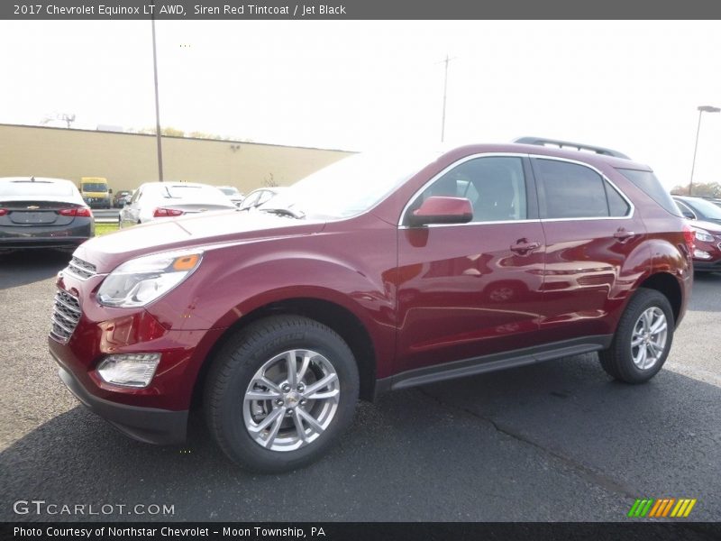 Siren Red Tintcoat / Jet Black 2017 Chevrolet Equinox LT AWD
