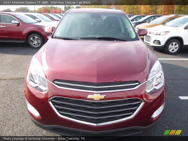 Siren Red Tintcoat / Jet Black 2017 Chevrolet Equinox LT AWD