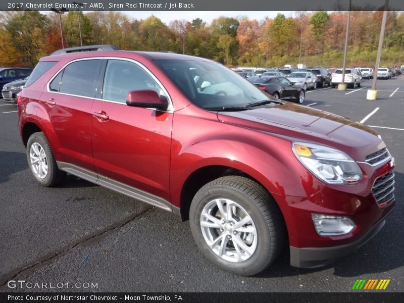 Siren Red Tintcoat / Jet Black 2017 Chevrolet Equinox LT AWD