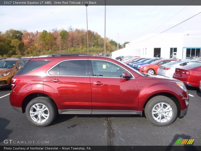 Siren Red Tintcoat / Jet Black 2017 Chevrolet Equinox LT AWD