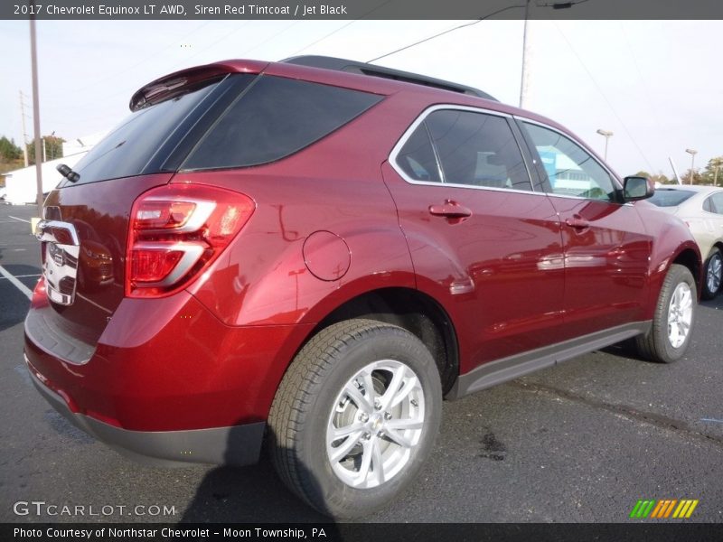 Siren Red Tintcoat / Jet Black 2017 Chevrolet Equinox LT AWD