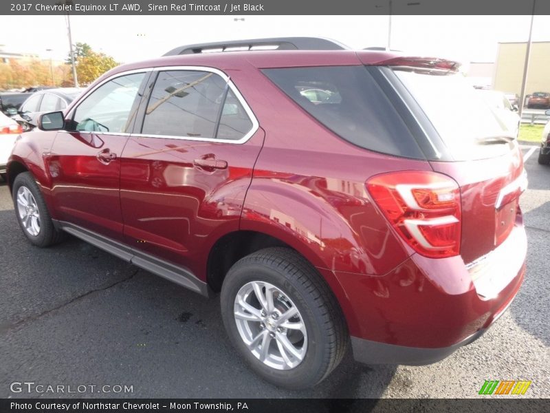 Siren Red Tintcoat / Jet Black 2017 Chevrolet Equinox LT AWD