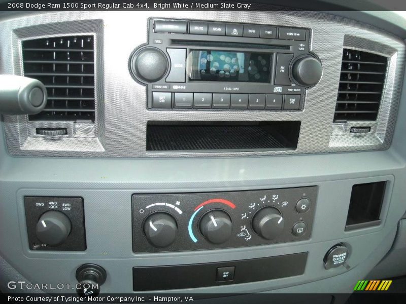 Bright White / Medium Slate Gray 2008 Dodge Ram 1500 Sport Regular Cab 4x4