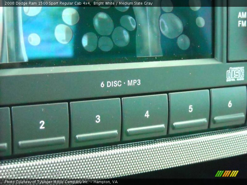 Bright White / Medium Slate Gray 2008 Dodge Ram 1500 Sport Regular Cab 4x4