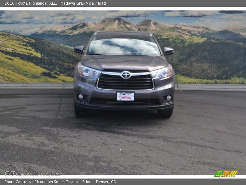 Predawn Gray Mica / Black 2016 Toyota Highlander XLE