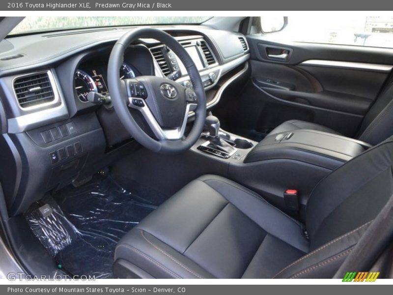 Predawn Gray Mica / Black 2016 Toyota Highlander XLE