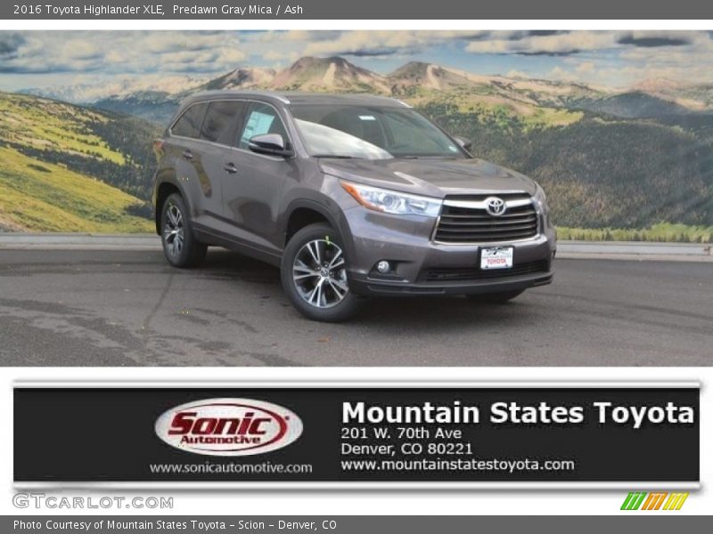 Predawn Gray Mica / Ash 2016 Toyota Highlander XLE