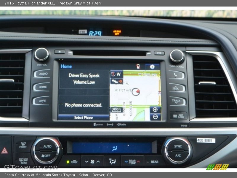 Predawn Gray Mica / Ash 2016 Toyota Highlander XLE