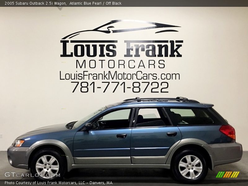 Atlantic Blue Pearl / Off Black 2005 Subaru Outback 2.5i Wagon