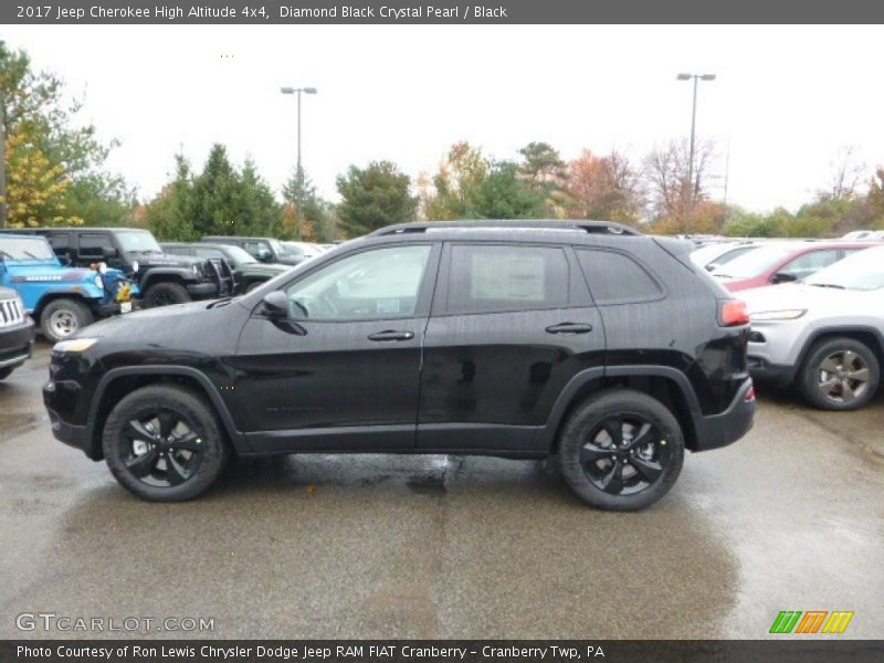 Diamond Black Crystal Pearl / Black 2017 Jeep Cherokee High Altitude 4x4