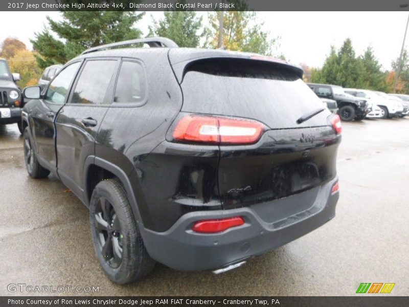 Diamond Black Crystal Pearl / Black 2017 Jeep Cherokee High Altitude 4x4