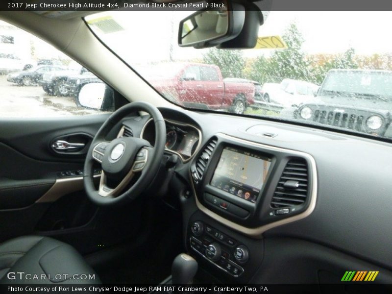Diamond Black Crystal Pearl / Black 2017 Jeep Cherokee High Altitude 4x4