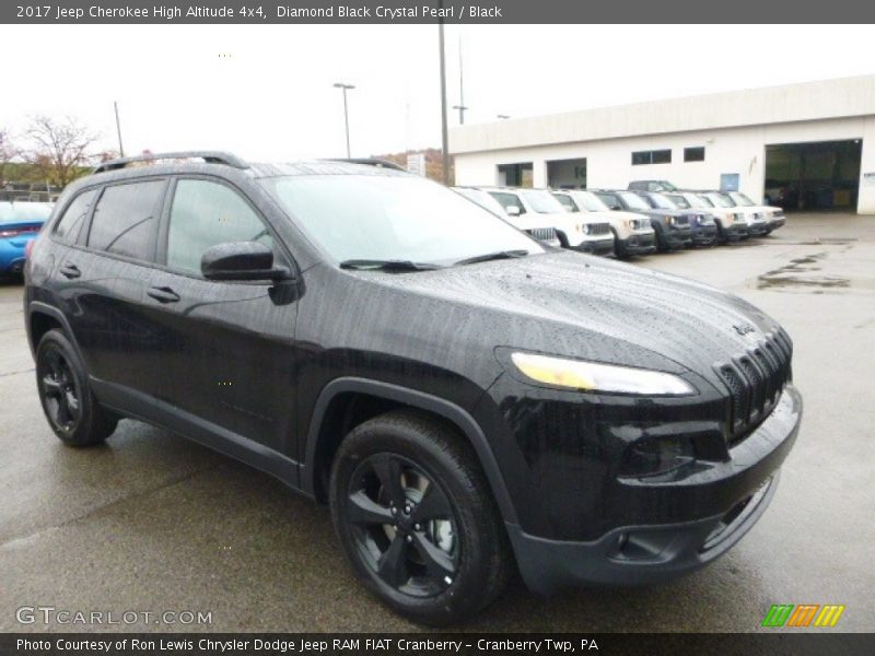 Diamond Black Crystal Pearl / Black 2017 Jeep Cherokee High Altitude 4x4