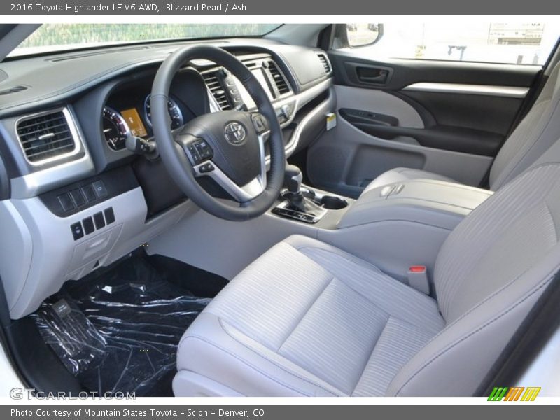 Blizzard Pearl / Ash 2016 Toyota Highlander LE V6 AWD
