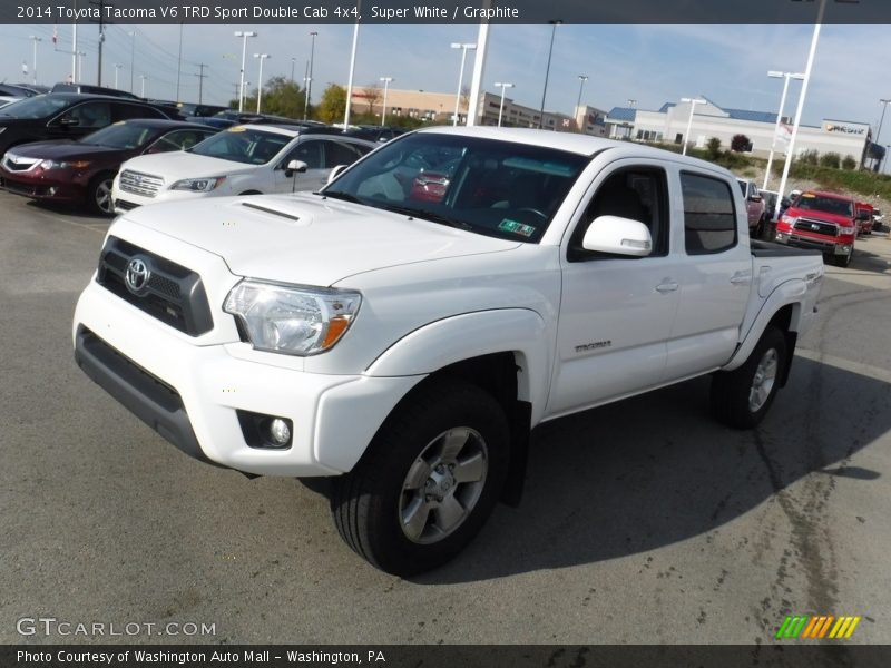 Super White / Graphite 2014 Toyota Tacoma V6 TRD Sport Double Cab 4x4