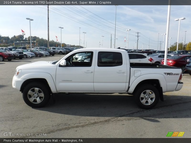 Super White / Graphite 2014 Toyota Tacoma V6 TRD Sport Double Cab 4x4