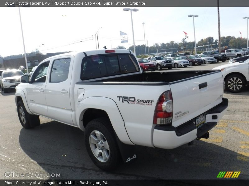 Super White / Graphite 2014 Toyota Tacoma V6 TRD Sport Double Cab 4x4