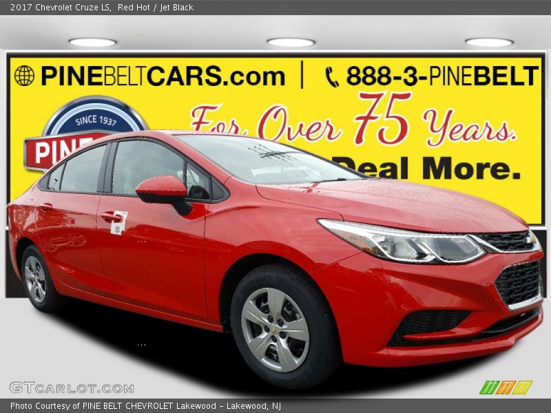 Red Hot / Jet Black 2017 Chevrolet Cruze LS