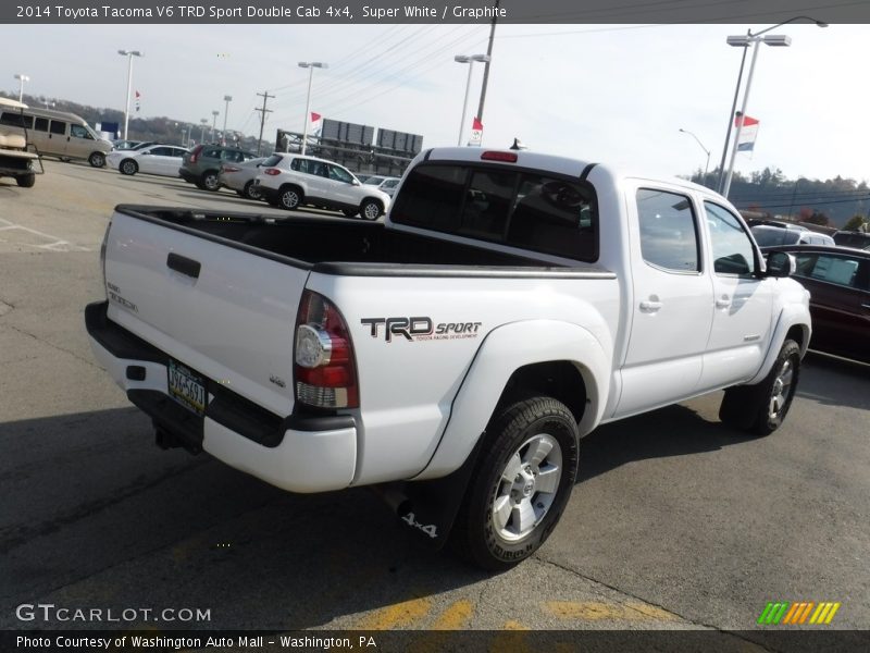 Super White / Graphite 2014 Toyota Tacoma V6 TRD Sport Double Cab 4x4