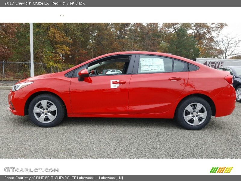 Red Hot / Jet Black 2017 Chevrolet Cruze LS