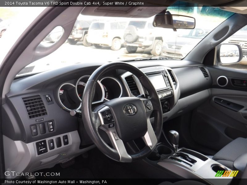 Super White / Graphite 2014 Toyota Tacoma V6 TRD Sport Double Cab 4x4