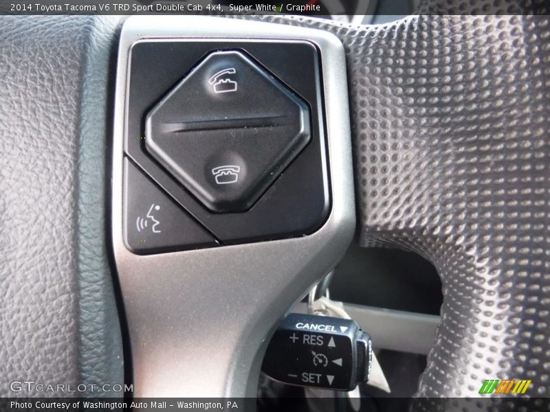 Super White / Graphite 2014 Toyota Tacoma V6 TRD Sport Double Cab 4x4
