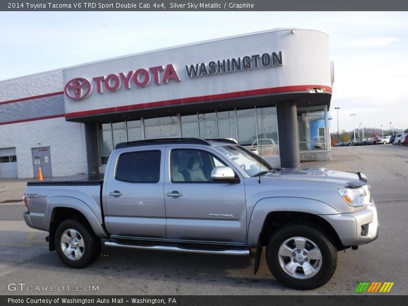 Silver Sky Metallic / Graphite 2014 Toyota Tacoma V6 TRD Sport Double Cab 4x4