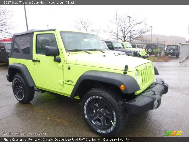 Hypergreen / Black 2017 Jeep Wrangler Sport 4x4