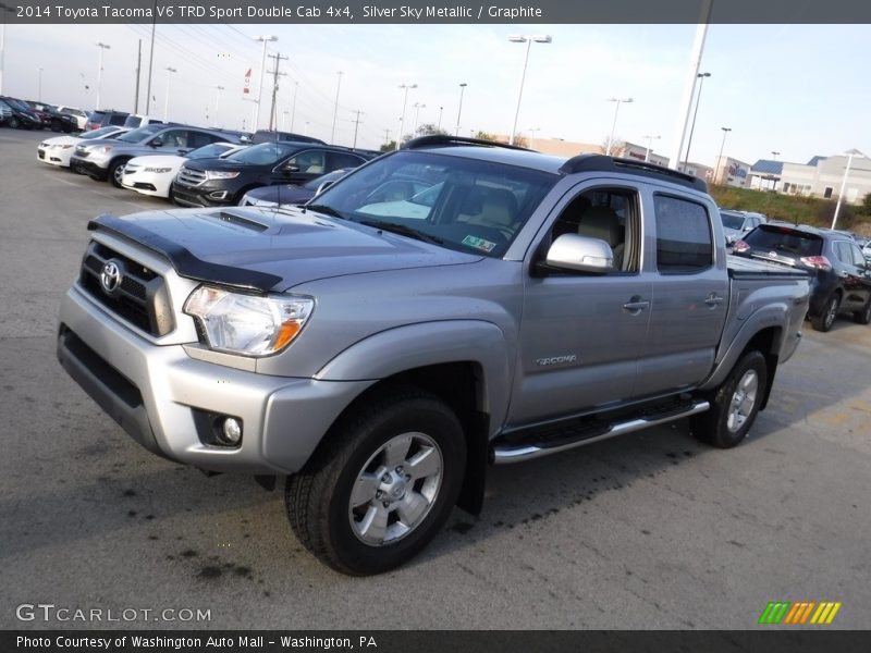 Silver Sky Metallic / Graphite 2014 Toyota Tacoma V6 TRD Sport Double Cab 4x4