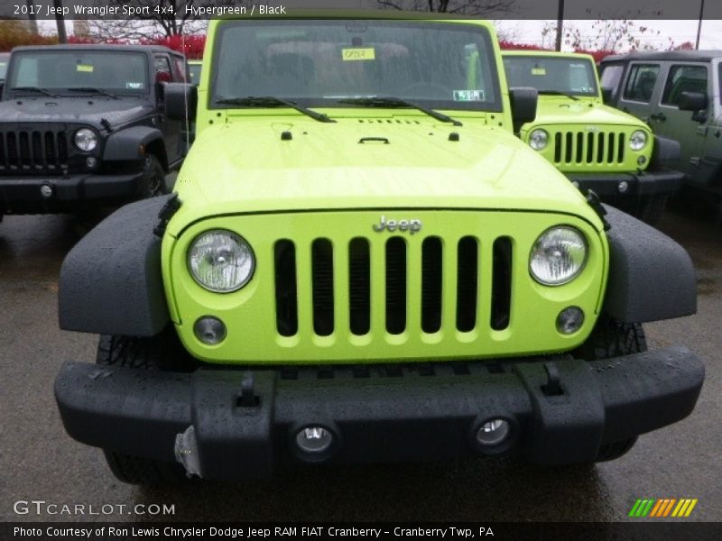 Hypergreen / Black 2017 Jeep Wrangler Sport 4x4