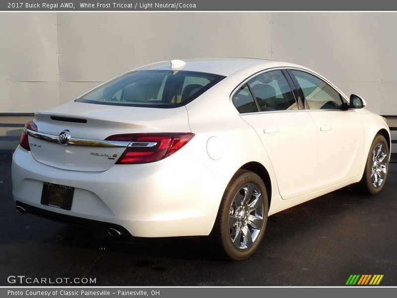 White Frost Tricoat / Light Neutral/Cocoa 2017 Buick Regal AWD