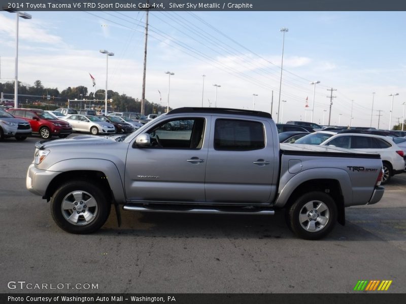 Silver Sky Metallic / Graphite 2014 Toyota Tacoma V6 TRD Sport Double Cab 4x4