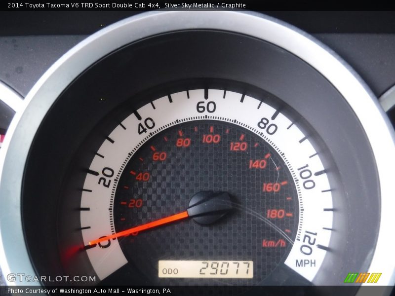 Silver Sky Metallic / Graphite 2014 Toyota Tacoma V6 TRD Sport Double Cab 4x4