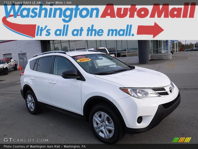 Super White / Ash 2013 Toyota RAV4 LE AWD