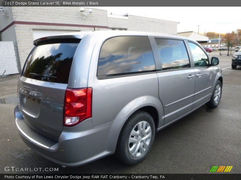 Billet Metallic / Black 2017 Dodge Grand Caravan SE
