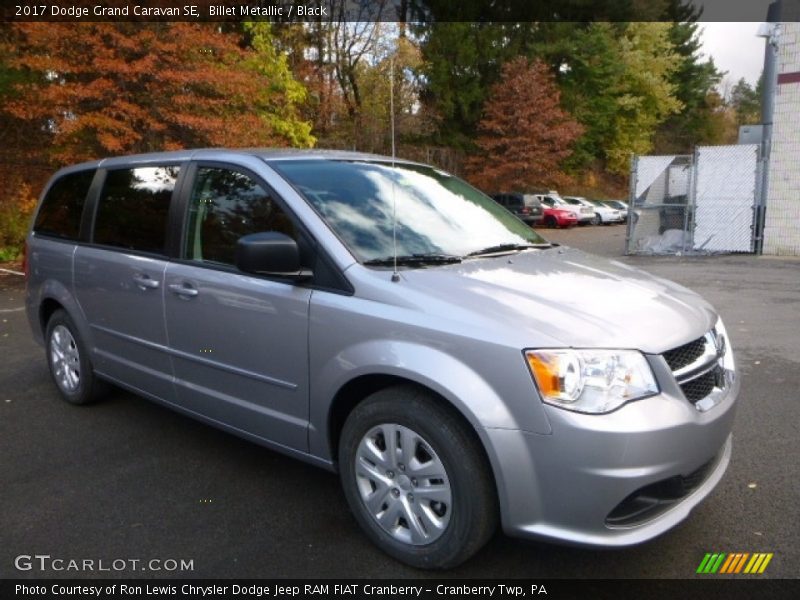 Billet Metallic / Black 2017 Dodge Grand Caravan SE