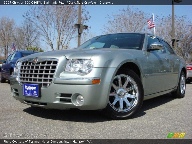 Satin Jade Pearl / Dark Slate Gray/Light Graystone 2005 Chrysler 300 C HEMI