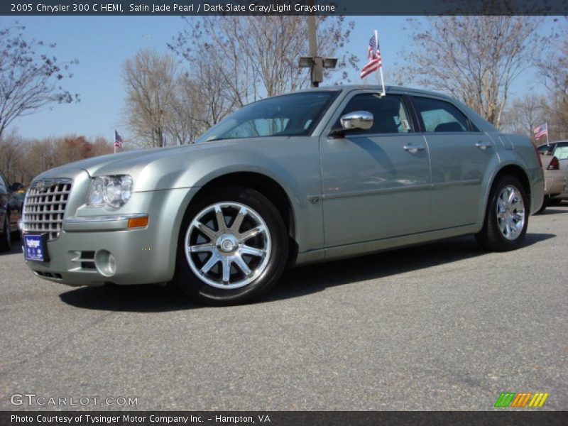 Satin Jade Pearl / Dark Slate Gray/Light Graystone 2005 Chrysler 300 C HEMI
