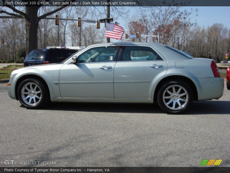 Satin Jade Pearl / Dark Slate Gray/Light Graystone 2005 Chrysler 300 C HEMI