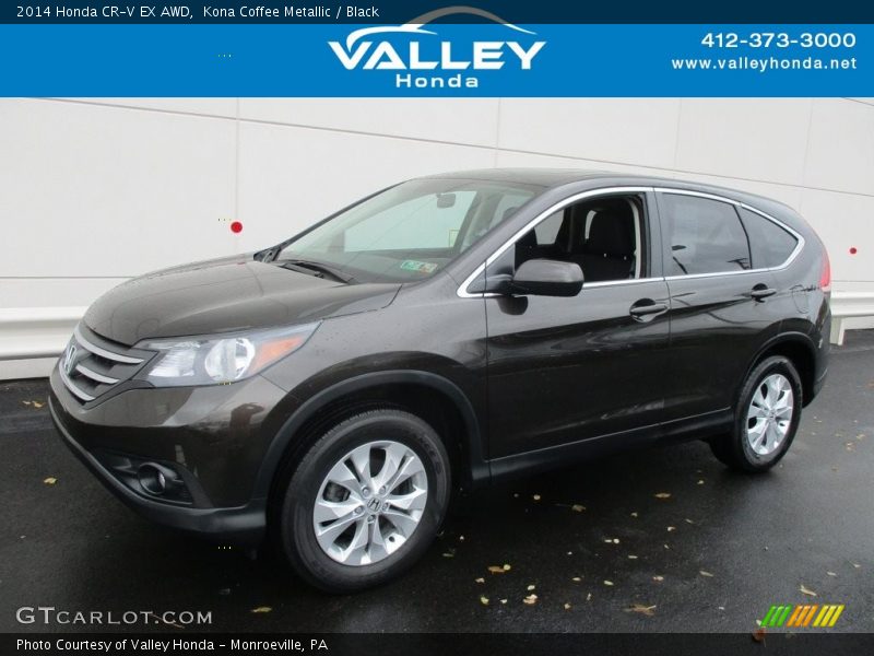 Kona Coffee Metallic / Black 2014 Honda CR-V EX AWD