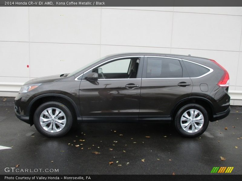 Kona Coffee Metallic / Black 2014 Honda CR-V EX AWD