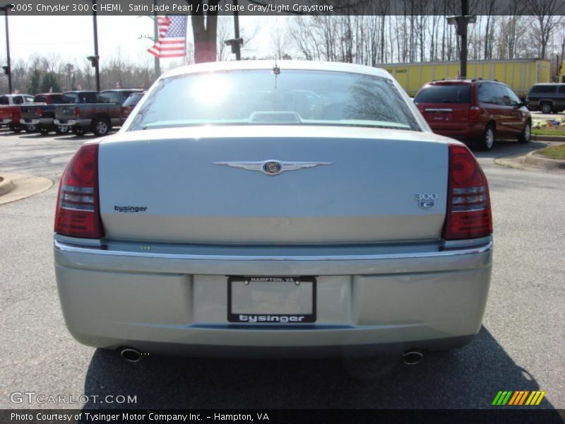 Satin Jade Pearl / Dark Slate Gray/Light Graystone 2005 Chrysler 300 C HEMI